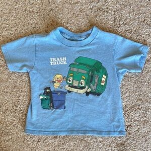Blue Trash Truck Graphic T-Shirt